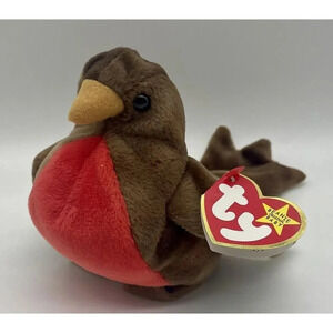 Ty Beanie Baby Early‎ Bird Robin Tag Errors Rare 7.5”L  x 4”H Vintage 1997–1998